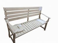Продажа скамейка со спинкой с подлок. (липа) 1500х600х900 "фигурная" в Нижнем Тагиле  в интернет-магазине Vseizdereva
