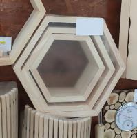 Продажа полки комплект 3шт (хвоя) "соты" (сорт ав) в Нижнем Тагиле  в интернет-магазине Vseizdereva