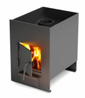 Продажа печь банная эконом-класса "двушечка", 6мм, антрацит (тмф) в Нижнем Тагиле  в интернет-магазине Vseizdereva