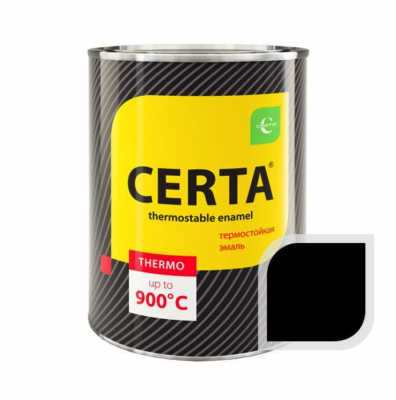 Продаем эмаль термостойкая "certa" (под кисть) черная 0,4кг (-30°c) в Нижнем Тагиле по доступным ценам.