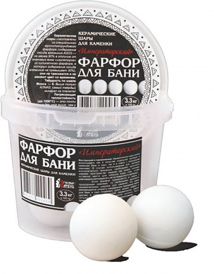 Продаем камни для бани (фарфор) императорский (ведро 3,3кг) d45-50 в Нижнем Тагиле по доступным ценам.